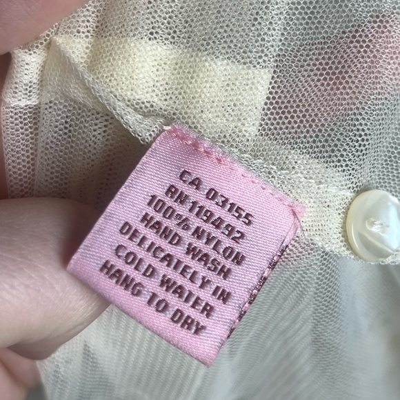 April Cornell Sheer Lace Embroidered Floral Fairy Top Size L - Picture 9 of 9